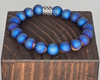 Beaded Bracelet -  Blue Drusy