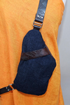Leather Sling – Denim