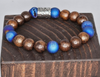 Beaded Bracelet - Drusy and Wood