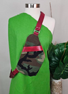 Camo Leather Sling - Red